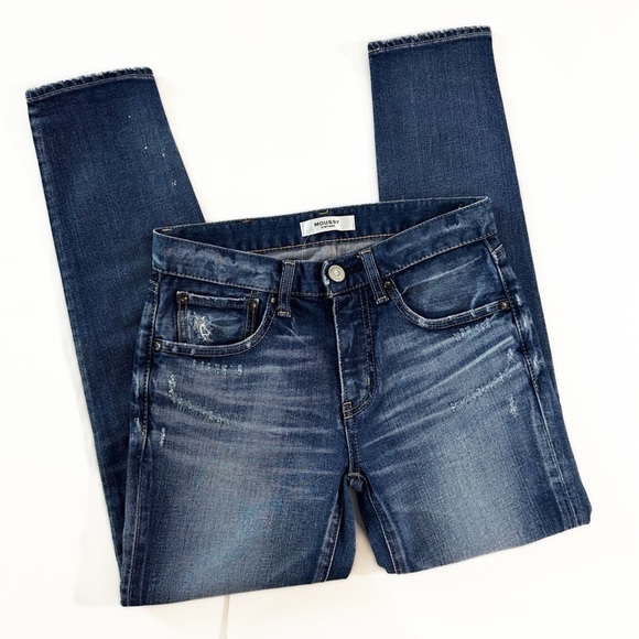 Moussy Vintage Distressed Low Rise Skinny Jeans Womens 25 - Picture 3 of 8
